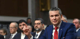 Person speaking at a conference meeting with microphone