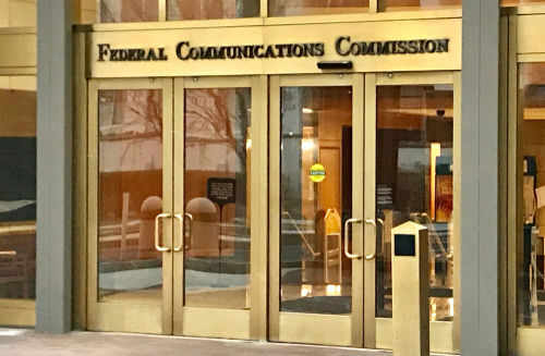 fcc1282318480 Entrance of Federal Communications Commission building door