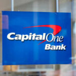 Capital One’s Shocking Trump Account Shutdown! Capital One Bank sign on glass door