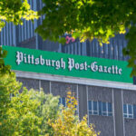 Signage of the Pittsburgh Post-Gazette on a building
