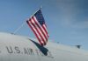 american flag on military aircraft