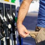 Trump’s Gas Tax FLIP — Voters Won’t Believe This Person showing empty pockets at a gas station