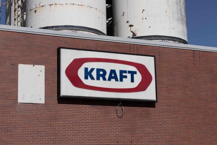 Kendallville,-,Circa,May,2022:,Kraft,Heinz,Foods,Caramel,And A delivery robot navigating a sidewalk in an urban area