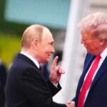 Obama-Trudeau Move ‘Invited’ War, Trump Says Two political leaders shaking hands during a meeting