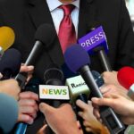 Outrage Letters, Then Selfies With Trump Press microphones surround a suited spokesperson