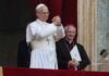 Celibacy Cracks? Pope-Backed Bishop Stirs Fury Pope giving a blessing from a balcony