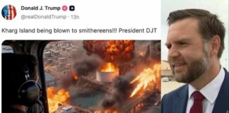 Vance defends Trump's AI post of Kharg Island bombing: "he's sending a message to the Iranians"