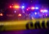 Speeding Wrong-Way – DA Drops Hammer Police cars with flashing lights behind yellow caution tape at night