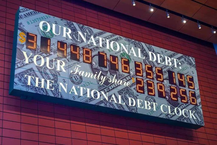 shutterstock_2307307419 national debt clock sign with digital numbers