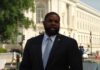 Red-State Formula – Crowd ERUPTS As Donalds Dares Dallas Man in a suit speaking outside a neoclassical government building