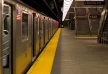Platform Fight Turns Deadly – Shooter Vanishes Subway train at an empty underground platform