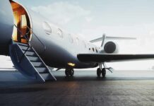 Bolsonaro Bolt: Visas Greenlit Fast Private jet on tarmac with open door and boarding stairs